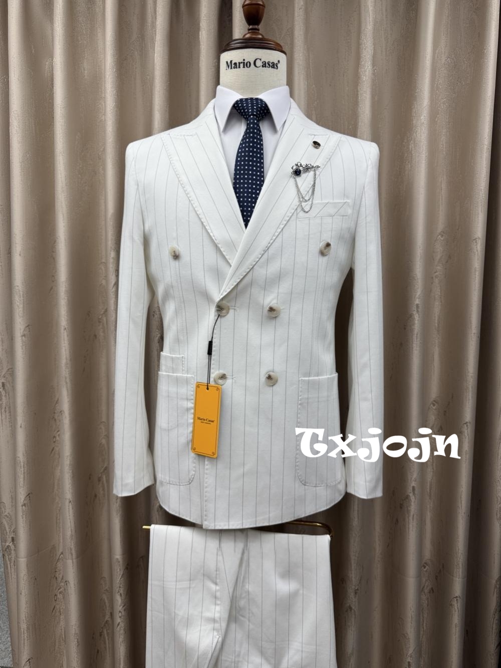 Elegant Formal Men'S Wear - 2026 Yeni Çizgili Takım Elbise 2