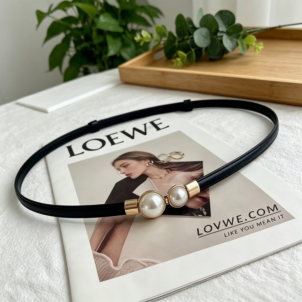 Formal Belt Leather Thin - Kadın İnce PU Deri Bel Kemeri