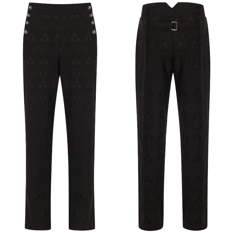 Men'S Formal Style - Erkek Steampunk Vintage Takım Elbise Pantolonu