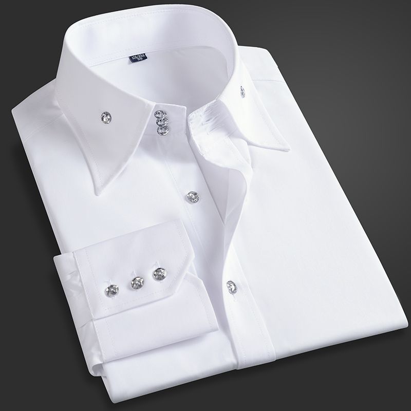 Men'S Style Formal Wear - İlkbahar Sonbahar erkek Yönetici Gömlek Kore