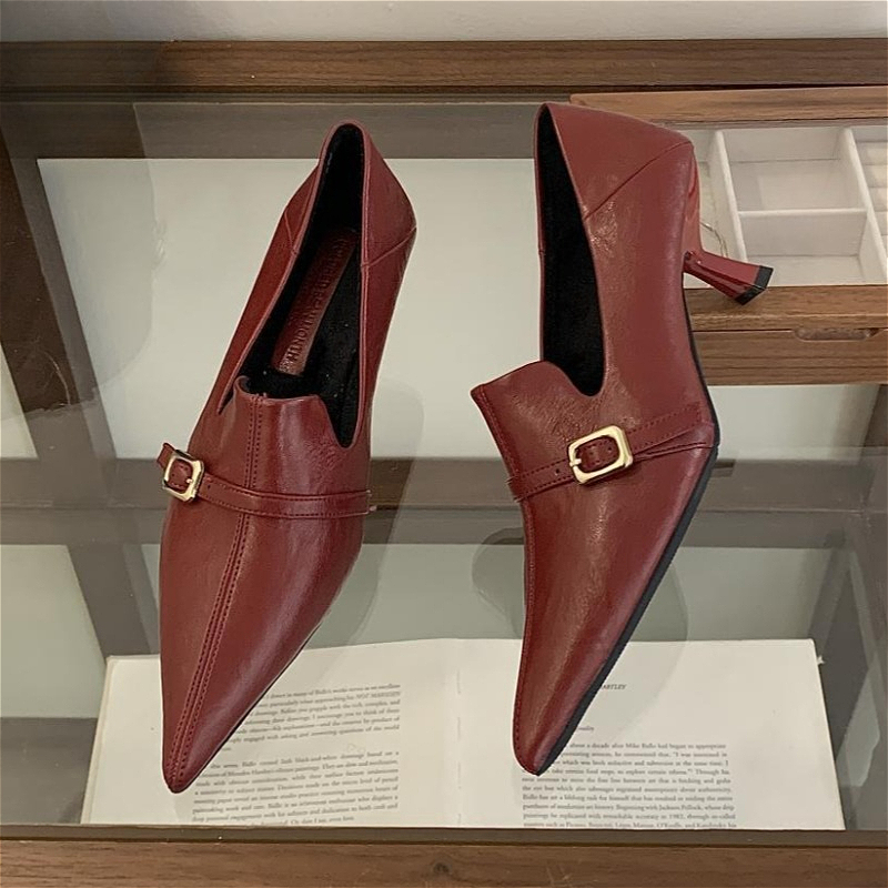 Şık Kitten Topuklu Kadın Ayakk - Formal Belt Leather Thin incelemesi ve fiyatı