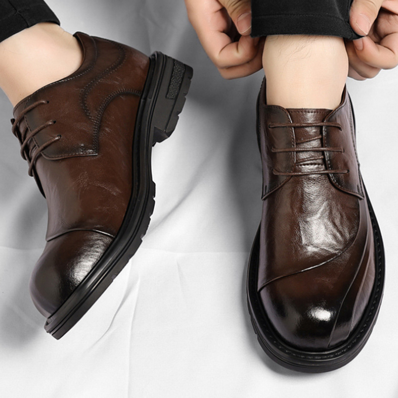 Kahverengi Parlatılmış Hakiki  - Men Formal Wear Wedding incelemesi ve fiyatı